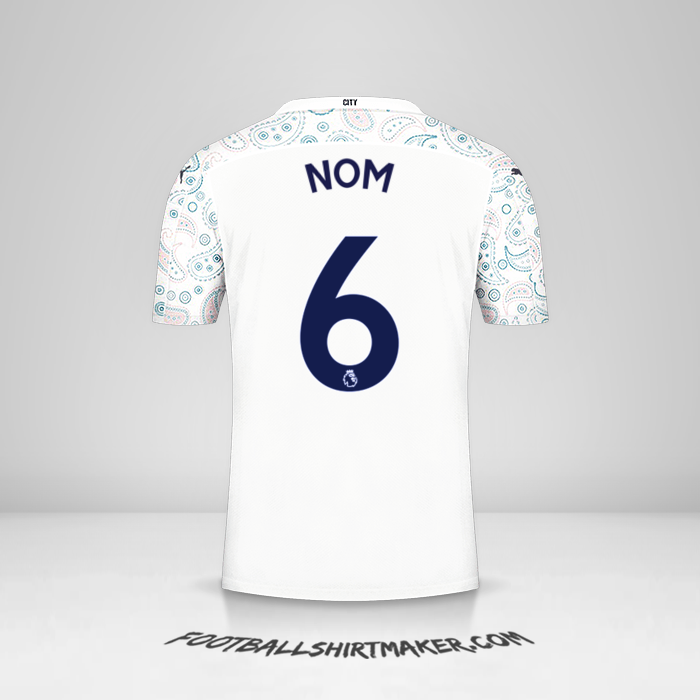 Maillot Manchester City 2020/21 Troisième -  nom - 6