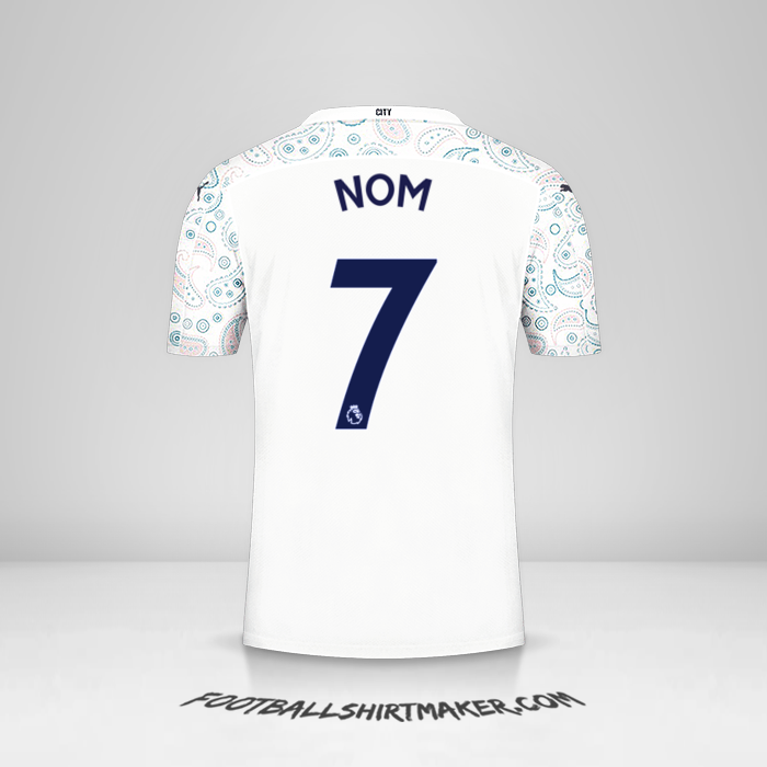 Maillot Manchester City 2020/21 Troisième -  nom - 7