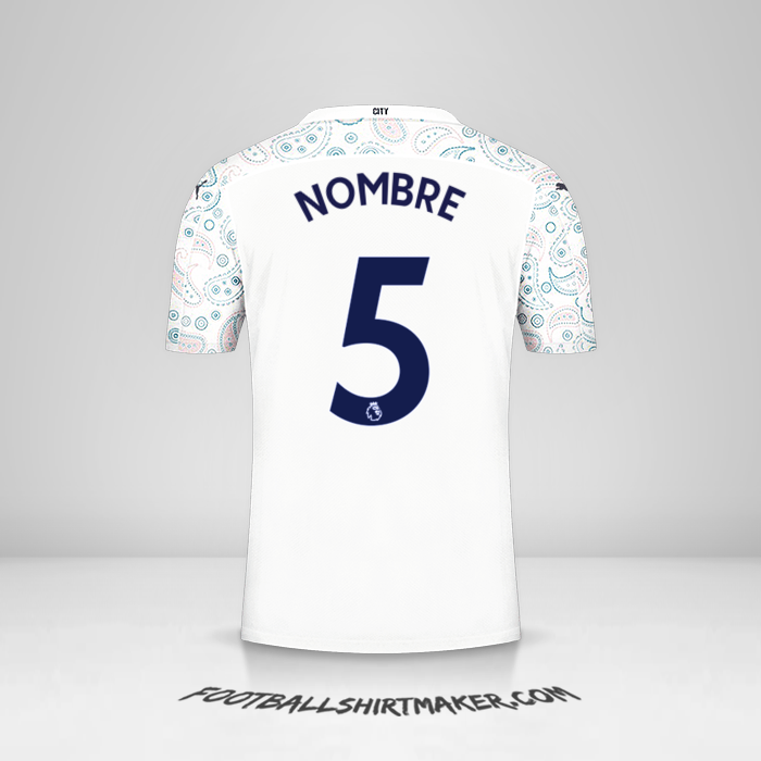 Jersey Manchester City 2020/21 Tercera -  nombre - 5