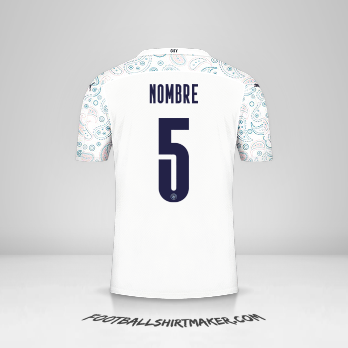 Jersey Manchester City Cup 2020/21 Tercera -  nombre - 5
