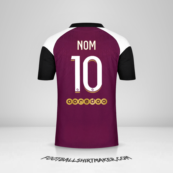Maillot Paris Saint Germain 2020/21 Troisième -  nom - 10