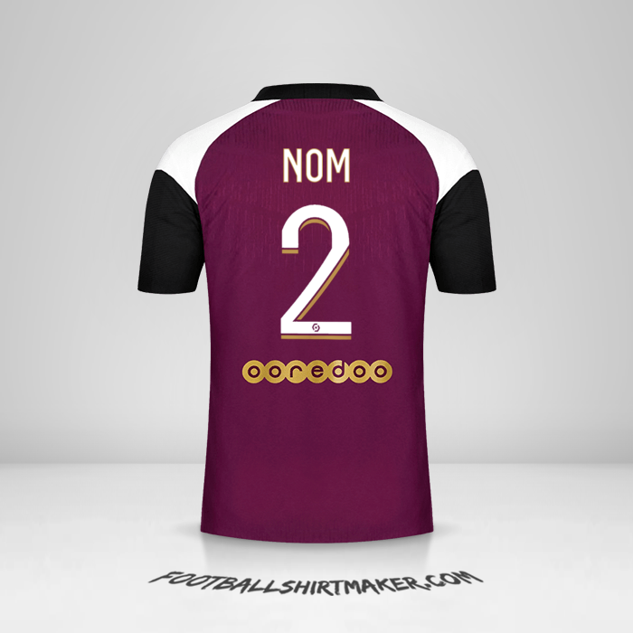 Maillot Paris Saint Germain 2020/21 Troisième -  nom - 2