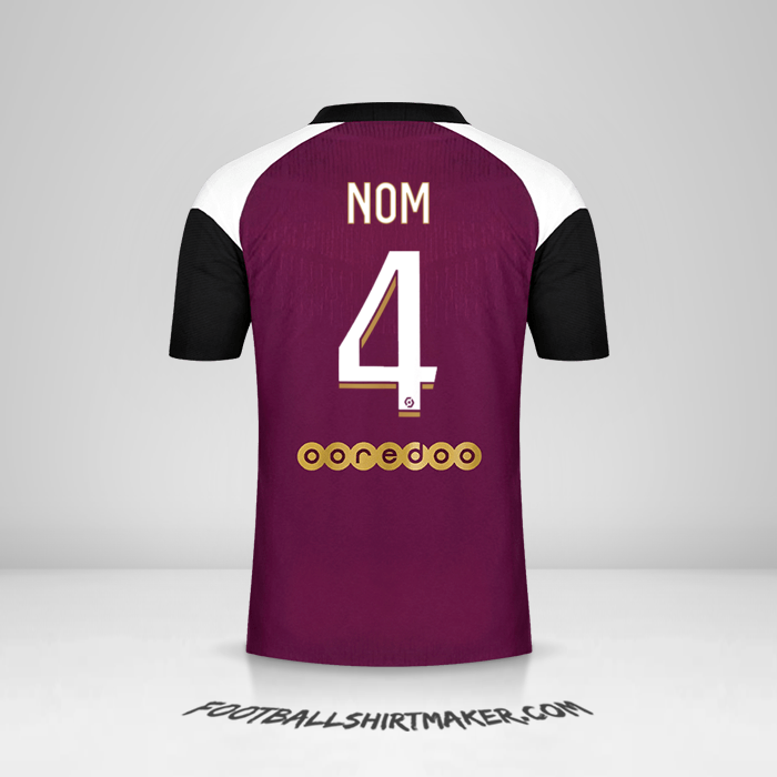 Maillot Paris Saint Germain 2020/21 Troisième -  nom - 4