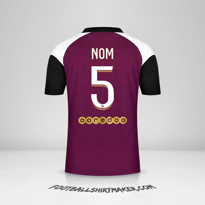 Maillot Paris Saint Germain 2020/21 Troisième -  nom - 5
