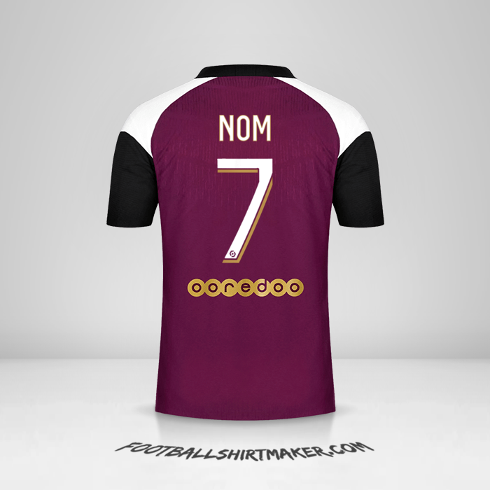 Maillot Paris Saint Germain 2020/21 Troisième -  nom - 7