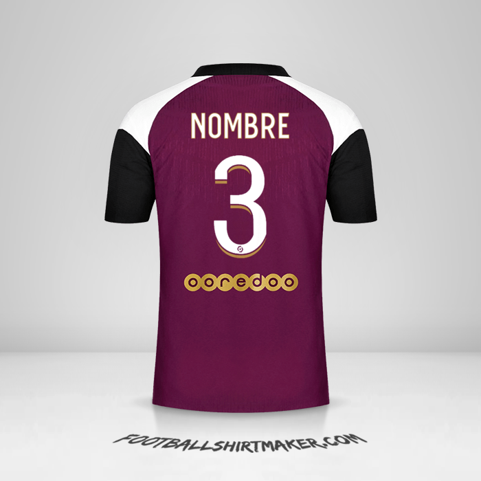 Jersey Paris Saint Germain 2020/21 Tercera -  nombre - 3