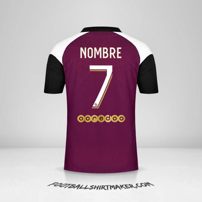 Camiseta Paris Saint Germain 2020/21 Tercera -  nombre - 7