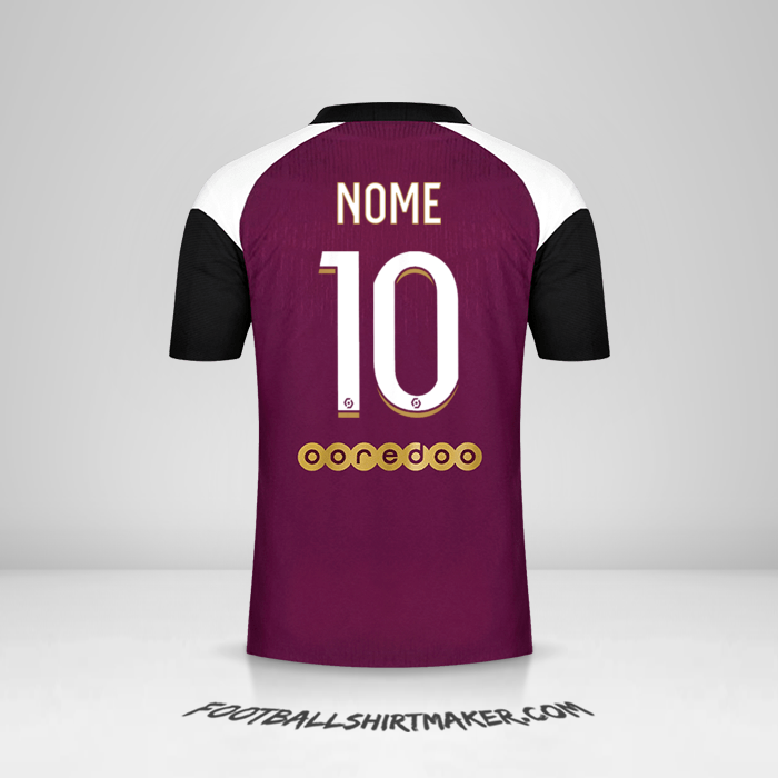 Camisola Paris Saint Germain 2020/21 Terceira -  nome - 10