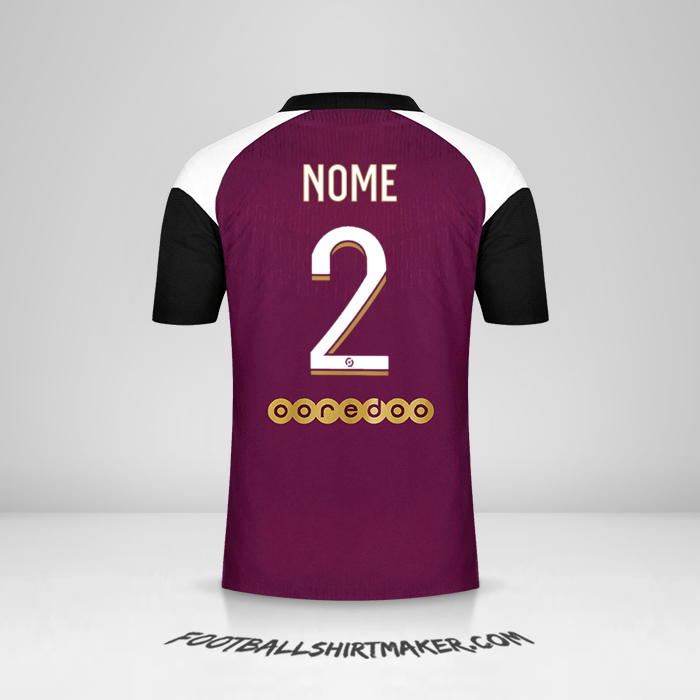 Camisola Paris Saint Germain 2020/21 Terceira -  nome - 2