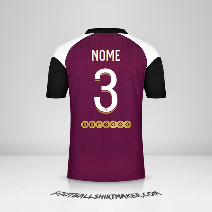 Camisola Paris Saint Germain 2020/21 Terceira -  nome - 3