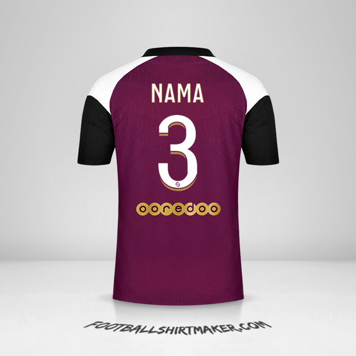 Jersey Paris Saint Germain 2020/21 Ketiga -  nama - 3