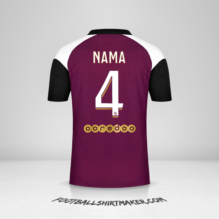 Jersey Paris Saint Germain 2020/21 Ketiga -  nama - 4