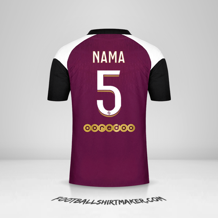Jersey Paris Saint Germain 2020/21 Ketiga -  nama - 5