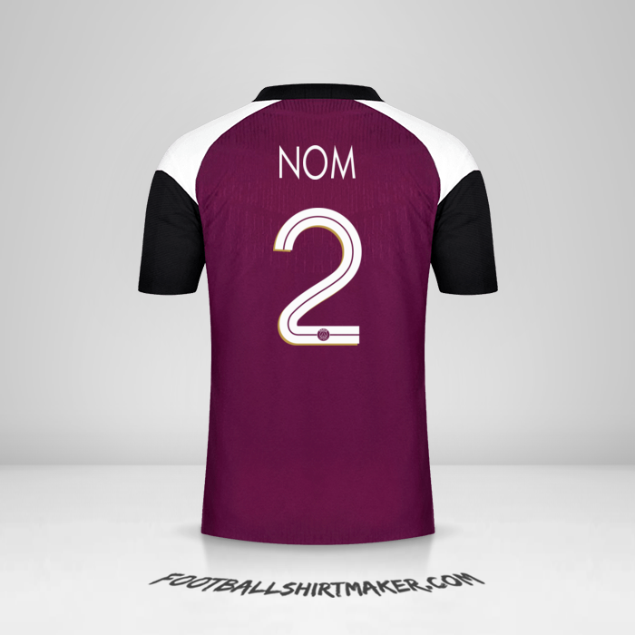 Maillot Paris Saint Germain Cup 2020/21 Troisième -  nom - 2