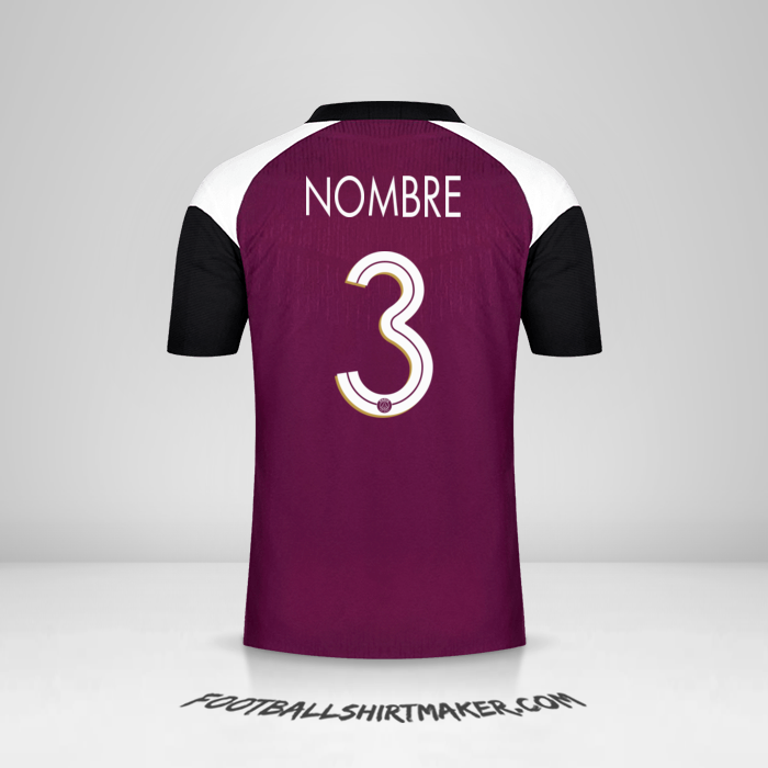 Jersey Paris Saint Germain Cup 2020/21 Tercera -  nombre - 3