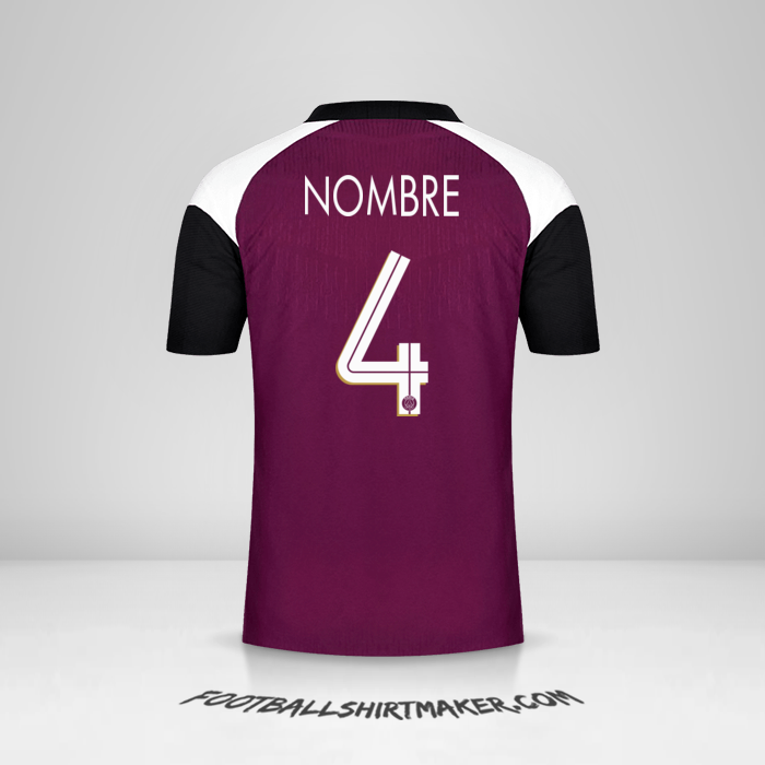 Jersey Paris Saint Germain Cup 2020/21 Tercera -  nombre - 4