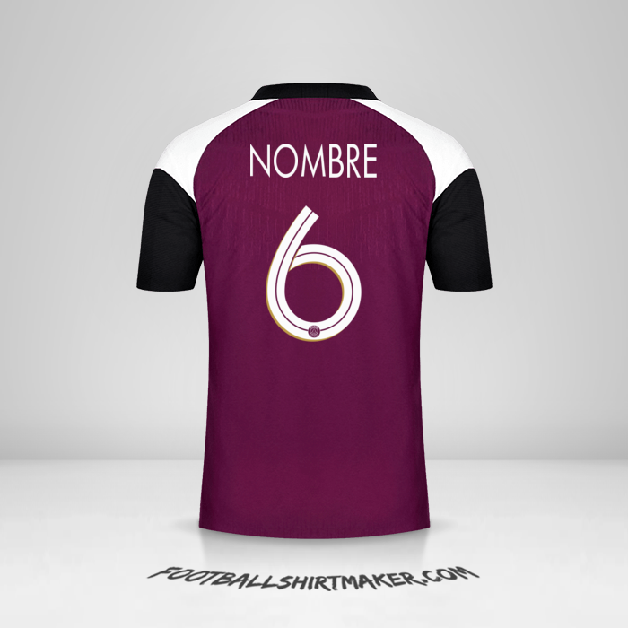 Jersey Paris Saint Germain Cup 2020/21 Tercera -  nombre - 6