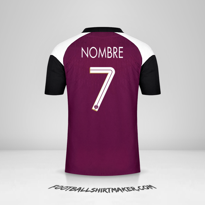 Jersey Paris Saint Germain Cup 2020/21 Tercera -  nombre - 7