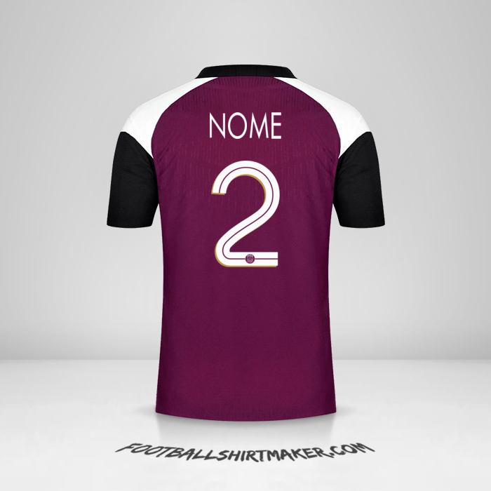 Camisola Paris Saint Germain Cup 2020/21 Terceira -  nome - 2