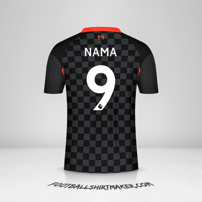 Jersey Liverpool FC 2020/21 Ketiga -  nama - 9