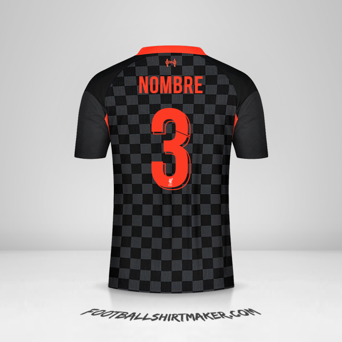 Jersey Liverpool FC Cup 2020/21 Tercera -  nombre - 3