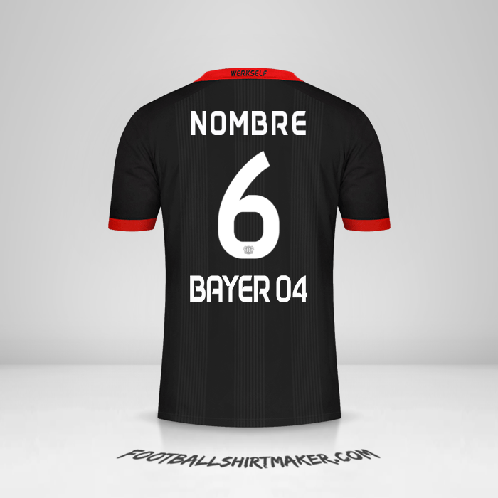 Camiseta Bayer 04 Leverkusen 2020/21 -  nombre - 6