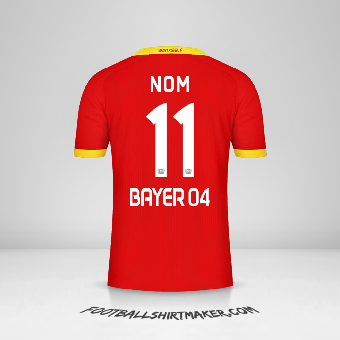 Maillot Bayer 04 Leverkusen 2020/21 Extérieur -  nom - 11