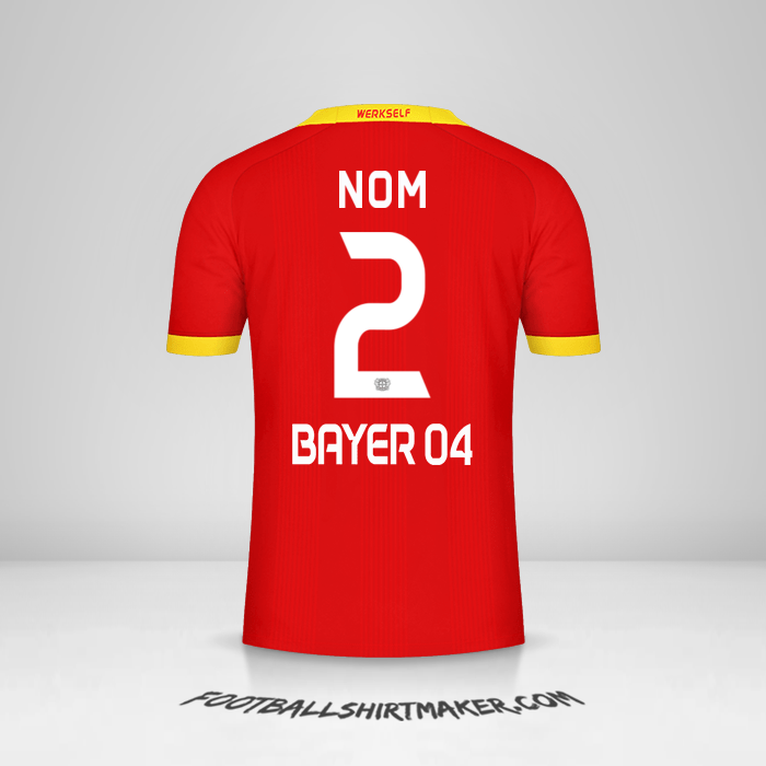 Maillot Bayer 04 Leverkusen 2020/21 Extérieur -  nom - 2