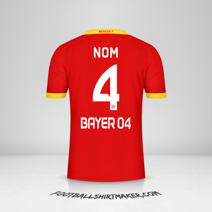 Maillot Bayer 04 Leverkusen 2020/21 Extérieur -  nom - 4