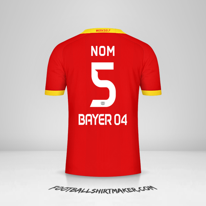 Maillot Bayer 04 Leverkusen 2020/21 Extérieur -  nom - 5