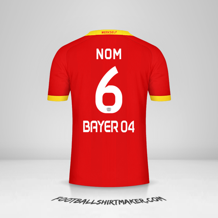 Maillot Bayer 04 Leverkusen 2020/21 Extérieur -  nom - 6