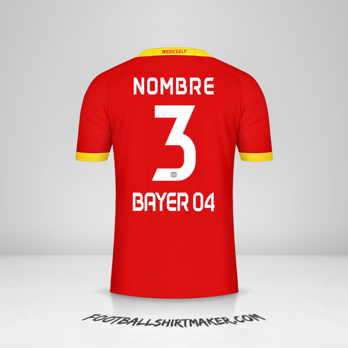 Camiseta Bayer 04 Leverkusen 2020/21 Visita -  nombre - 3