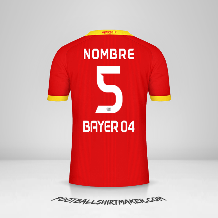 Camiseta Bayer 04 Leverkusen 2020/21 Visita -  nombre - 5