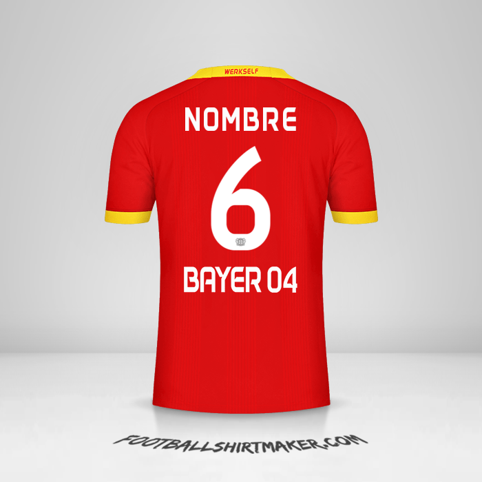 Jersey Bayer 04 Leverkusen 2020/21 Visita -  nombre - 6