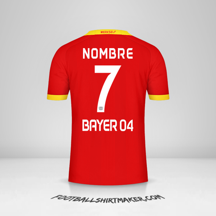 Camiseta Bayer 04 Leverkusen 2020/21 Visita -  nombre - 7