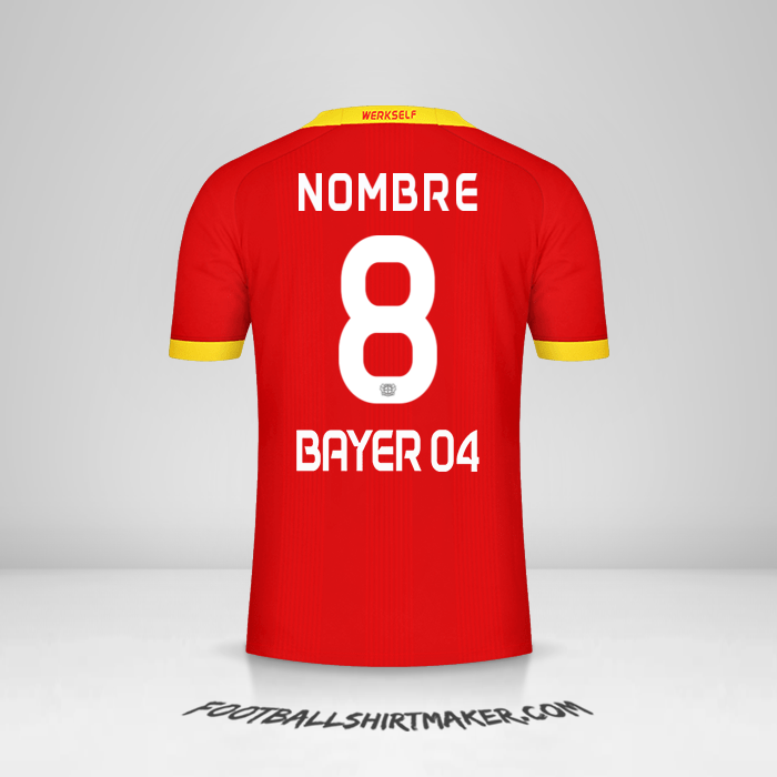 Jersey Bayer 04 Leverkusen 2020/21 Visita -  nombre - 8