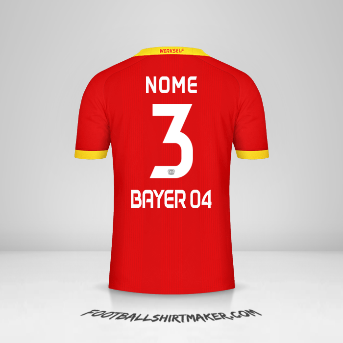 Camisola Bayer 04 Leverkusen 2020/21 Alternativa -  nome - 3