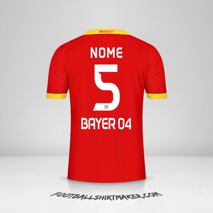 Maglia Bayer 04 Leverkusen 2020/21 Seconda -  nome - 5
