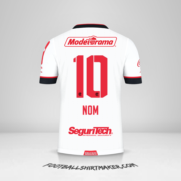 Maillot Toluca FC 2021 Extérieur -  nom - 10