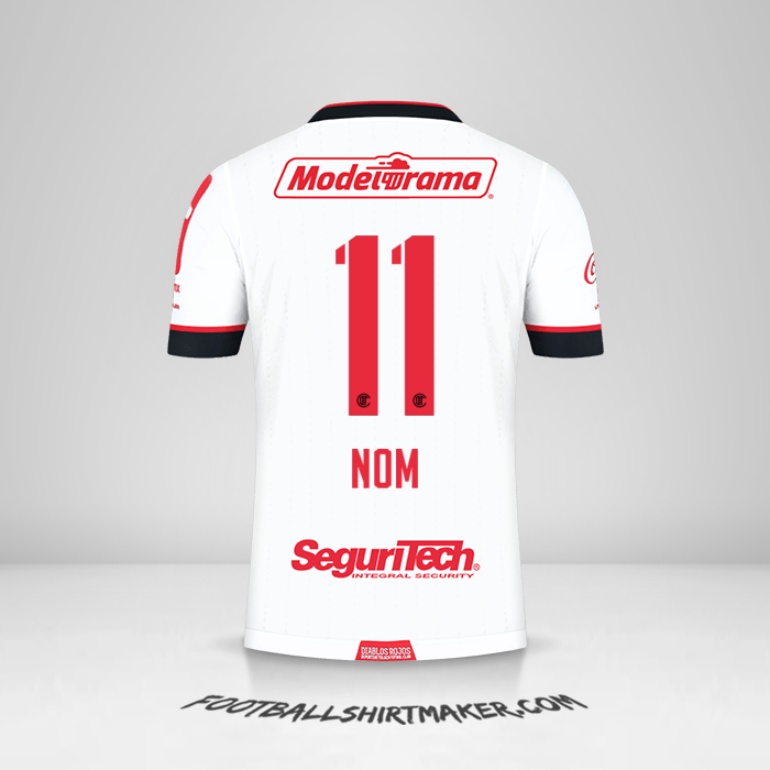 Maillot Toluca FC 2021 Extérieur -  nom - 11