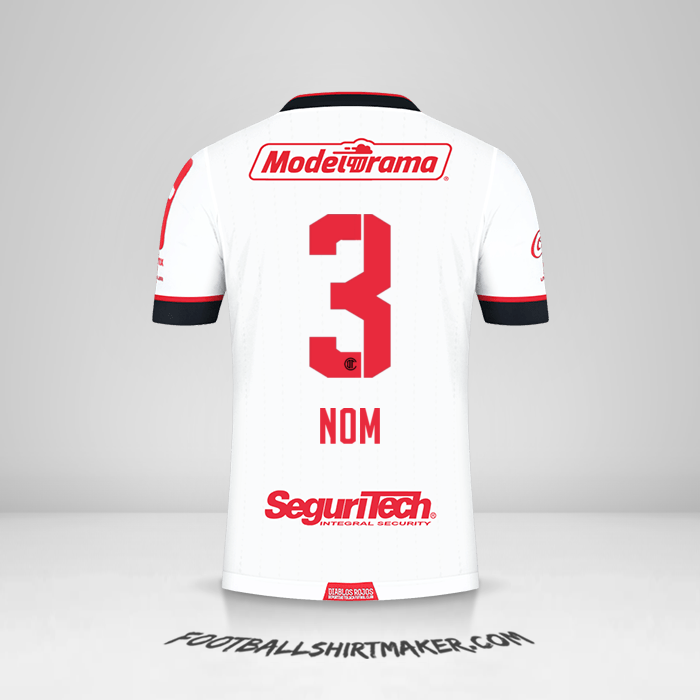 Maillot Toluca FC 2021 Extérieur -  nom - 3