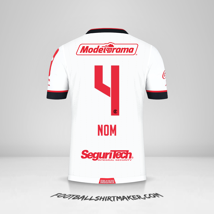 Maillot Toluca FC 2021 Extérieur -  nom - 4
