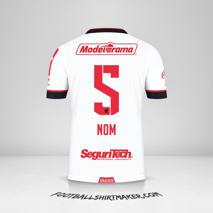 Maillot Toluca FC 2021 Extérieur -  nom - 5