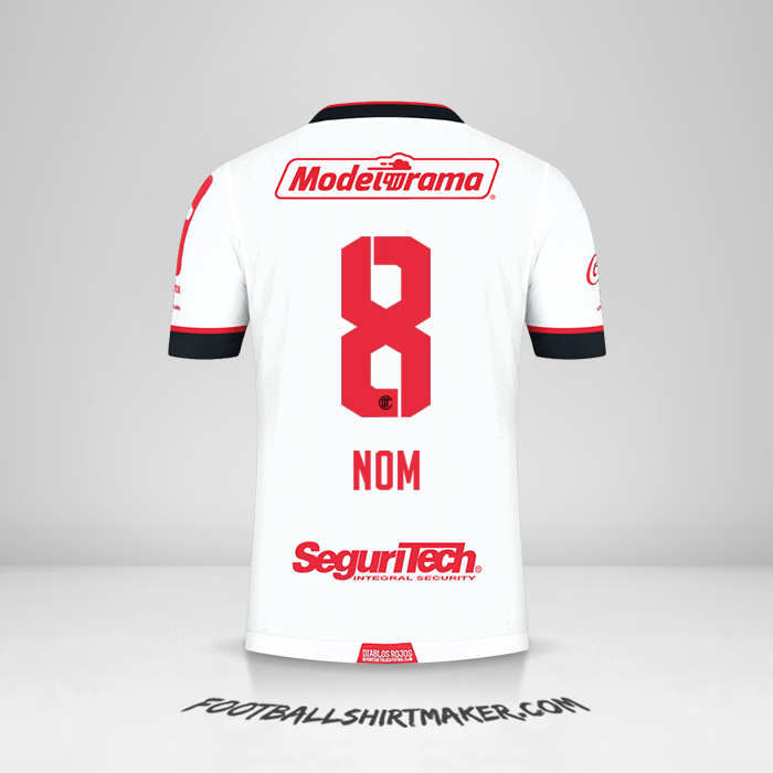Maillot Toluca FC 2021 Extérieur -  nom - 8