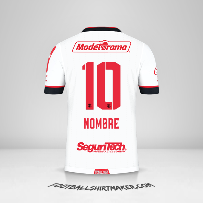 Camiseta Toluca FC 2021 Visita -  nombre - 10