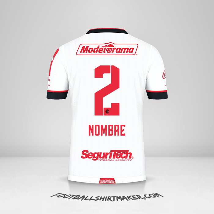 Jersey Toluca FC 2021 Visita -  nombre - 2