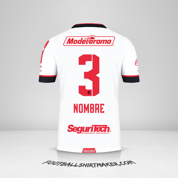Jersey Toluca FC 2021 Visita -  nombre - 3