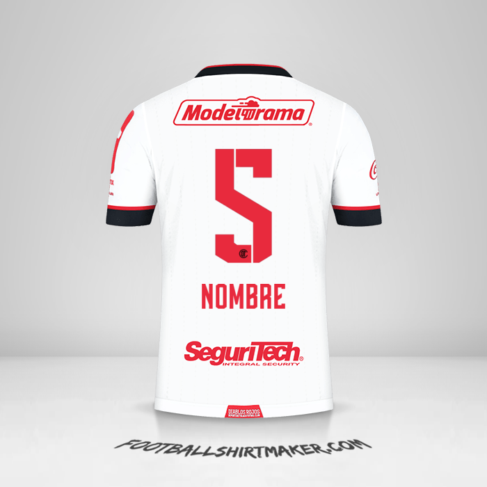 Jersey Toluca FC 2021 Visita -  nombre - 5