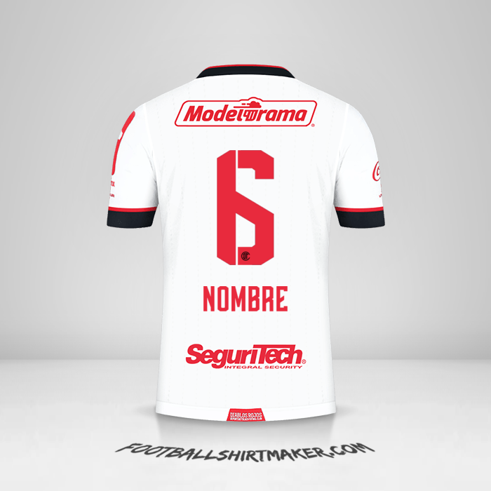 Jersey Toluca FC 2021 Visita -  nombre - 6