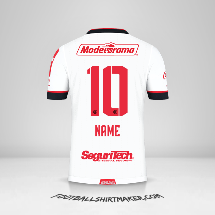 Jersey Toluca FC 2021 Away -  name - 10